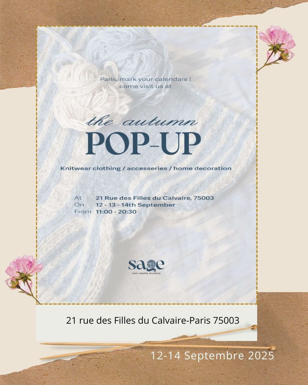 Vous pouvez découvrir le travail de @SagebyPragya. Une marque de maille qui explore de nouvelles possibilités en utilisant des fils recyclés 🌱
🗓️ 12–14 septembre
🕰️ 11h–20h30
📍 21 Rue des Filles du Calvaire, Paris 75003, France
La jeune créatrice sera présente pour la première fois en boutique éphémère à Paris, au cœur du Marais, où vous pourrez apprécier ses créations, notamment les dernières pièces tricotées à la main, fabriquées en Inde. Un pays dont elle est originaire.
Après avoir fait ses études de mode en France, chez LISAA Mode, elle propose des pièces uniques et durables, en mode et pour la maison, faites avec les savoir-faire ancestraux de son pays d'origine.
Comme l'explique la créatrice : « Je crée Sage non pas pour vendre un pull de plus, mais pour raconter une histoire, celle du recyclage, de la réinvention, de la fabrication soignée et réfléchie. »
#knitwear #modedurable #maille #sagebypragya #artisanat #popup #paris #paris03 #boutiqueephemere #parislemarais #inde #upcycling #fashion #homecollection #deco #artisanat
@sagebypragya
@lechuchoo_art
@lisaa.mode
#standwithukraine 💙💛