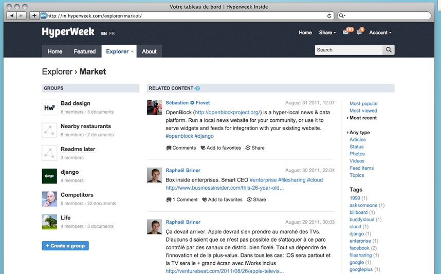 reseau social privé dans le cloud