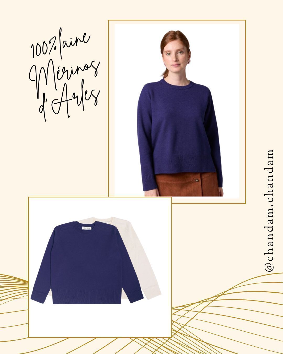 La Précommande du pull Zoé en 100% laine Mérinos de Chandam est ouverte ! 
Le pull Zoé, fait son retour chez Chandam. Il revient enrichi de 4 nouveaux coloris et d’une taille supplémentaire (du S au XL).
C’est un produit 100% laine mérinos d’Arles, toujours tricoté et remaillé en France, donc un vrai Made in France. Alors que dans quelques jours une marque chinoise aux process douteux (voir le dernier article @ufcquechoisir (Shein-Temu) ou le dernier post de @yannrivoallan sur LIN [ https://buff.ly/oiVOOt2 ] ) va s’implanter à Paris, il suffit de quelques clics pour précommander un produit de qualité, à l’élégance contemporaine, qui permet de donner vie à nos territoires.

@chandam.chandam 

#matierenaturelle #laine #Chandamchandam #merinosdarles #lainefrancaise #merinos #wool #savoirfaire #pull #slowfashion #modeethique #madeinfrance
#standwithukraine 💙💛