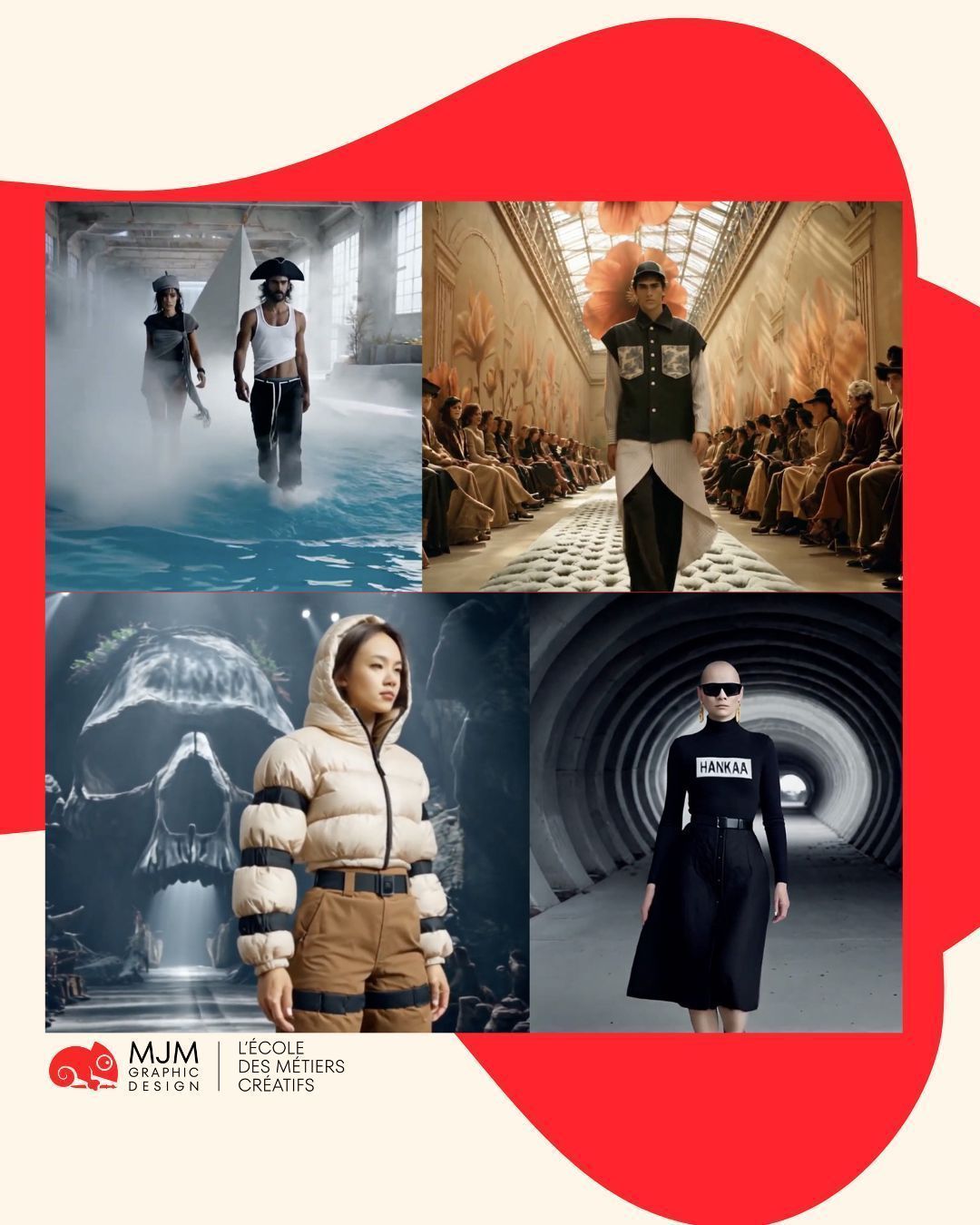 Quand les designers de mode rencontrent les artistes de l'Intelligence Artificielle ! 

L’École MJM Graphic Design a dévoilé son défilé de mode 100 % conçu avec l’intelligence artificielle au début de l'été . 
Une performance spectaculaire à revoir en intégralité sur Youtube. 
Ils sont stylistes, artistes etétudiants, ensembles, ils ont bousculé les codes de la création visuelle. L’École MJM Graphic Design a dévoilé le replay exclusif de son IA Fashion Show : un défilé de mode inédit, entièrement imaginé grâce à l’intelligence artificielle, mais profondément nourri par la vision de jeunes créatifs en devenir. 
youtube [ https://www.youtube.com/watch?v=Q62Fp6gTu64&t=540s ]
ou lien dans la bio

@ecole_mjm 

#fashiondesigner #fashionstudent #IA #intelligenceartificielle #MJMGraphicDesign #ecolemjm #ecoledart #artschool #art #3d 

#standwithukraine 💙💛